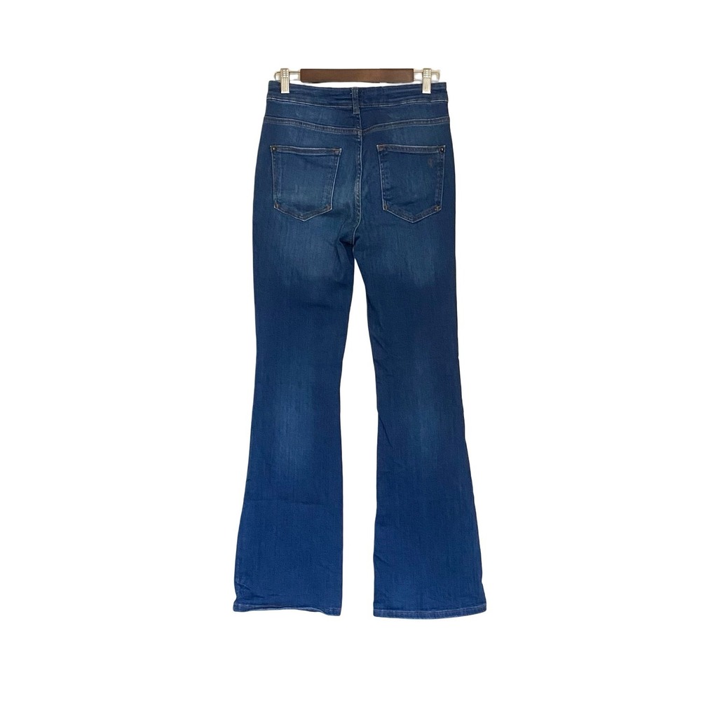 Pilcro Women's High Rise Flare Jeans Medium Wash Blue‎ Size 27 - Picture 2 of 10
